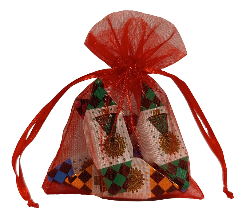 bolsa de organza con caramelos para detalle evento